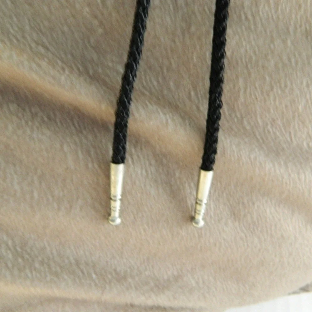 Unbranded Bolo Tie Men Black Silver Cowboy Hat Slide Western Americana Stetson